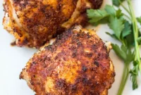 Air Fryer Bone-In Chicken Thighs | Whole30, Keto, Gluten-Free