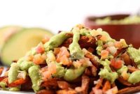 Loaded Guacamole Sweet Potato Fries Recipe: Crispy Fries with Zesty Dip