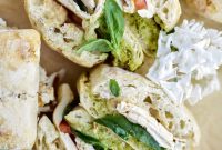 Turkey Caprese Sandwich with Fresh Mozzarella & Basil