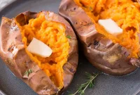 Crispy-Roasted Sweet Potatoes with Garlic and Herbs