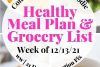 21-Day Fix & WW Meal Plan with Grocery List — Week of Dec 13, 2021