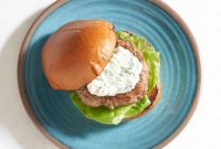 Juicy Ground Lamb Burgers with Creamy Feta Sauce