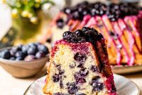 Moist Lemon Blueberry Pound Cake Recipe