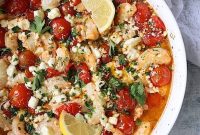 Tomato Feta Baked Shrimp — Mediterranean-Style Sheet Pan Dinner