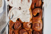 Pumpkin Cinnamon Rolls with Brown Butter Frosting Recipe