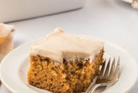 Moist Pumpkin Sheet Cake Recipe with Cream Cheese Frosting
