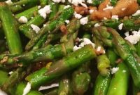 Roasted Asparagus with Toasted Walnuts and Feta