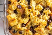 Decadent Chocolate Chip Bread Pudding Recipe for Dessert