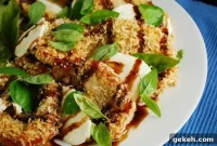 Roasted Heirloom Tomato Caprese with Basil and Mozzarella