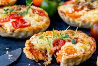Savory Cheese and Tomato Tarts — Crispy Rustic Tart Recipe