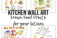 French Food Prints for Kitchen Wall Art & Cafe Decor