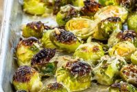 Crispy Lemon-Roasted Brussels Sprouts with Garlic