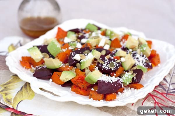 Roasted Butternut Squash and Beet Salad with Maple Vinaigrette 3 Butternut Squash and Beet Fall Salad