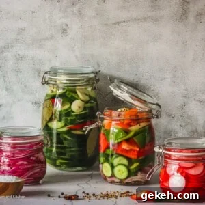 Pickled refrigerator pickle jars