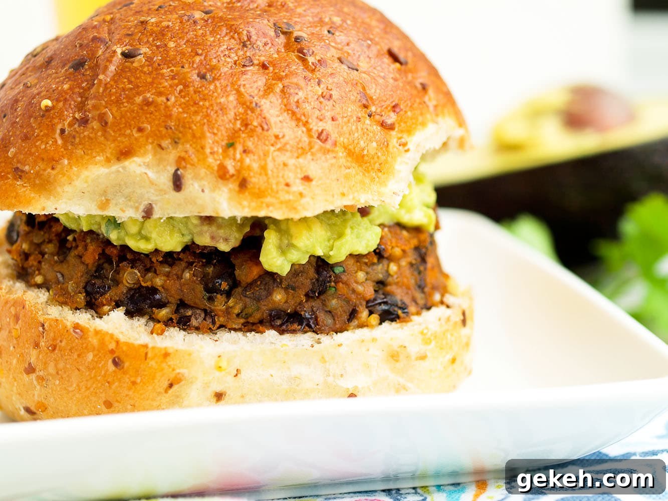 Sweet Potato and Black Bean Burger Recipe for Flavorful Veggie Patties 3 Sweet potato and black bean burgers on a plate