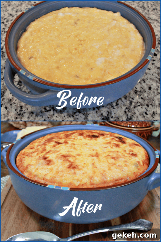 Savory Spoon Bread Recipe: Creamy Herbed Corn Pudding 4 Savory Spoon Bread rises beautifully from the egg whites, and tastes delicious, especially with a spicy meal.