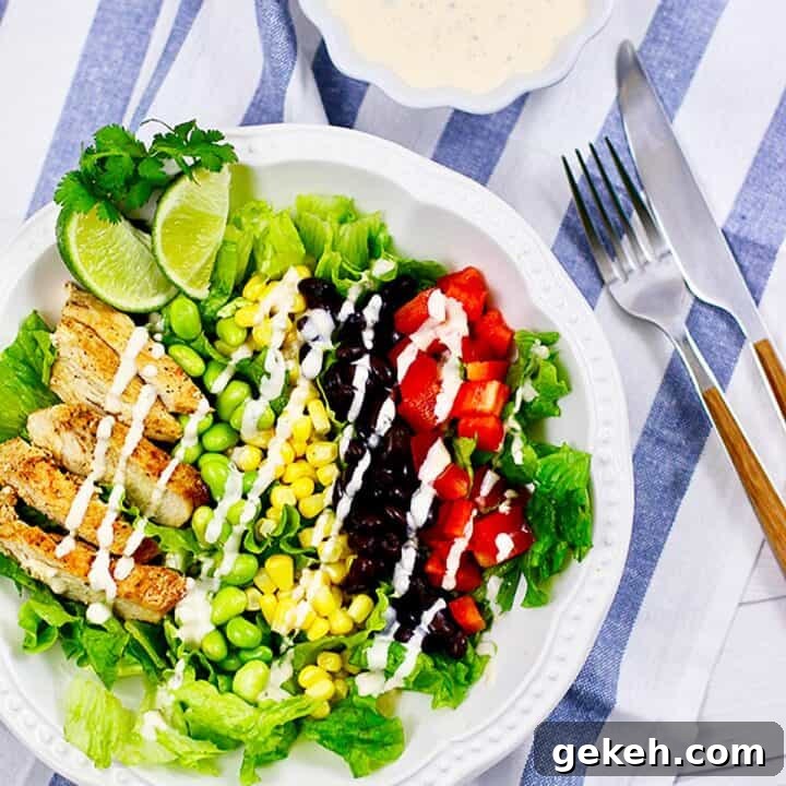 Southwest BBQ chicken salad