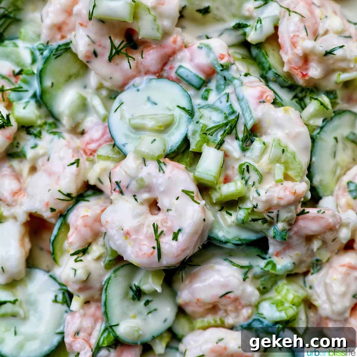 cucumber shrimp salad.