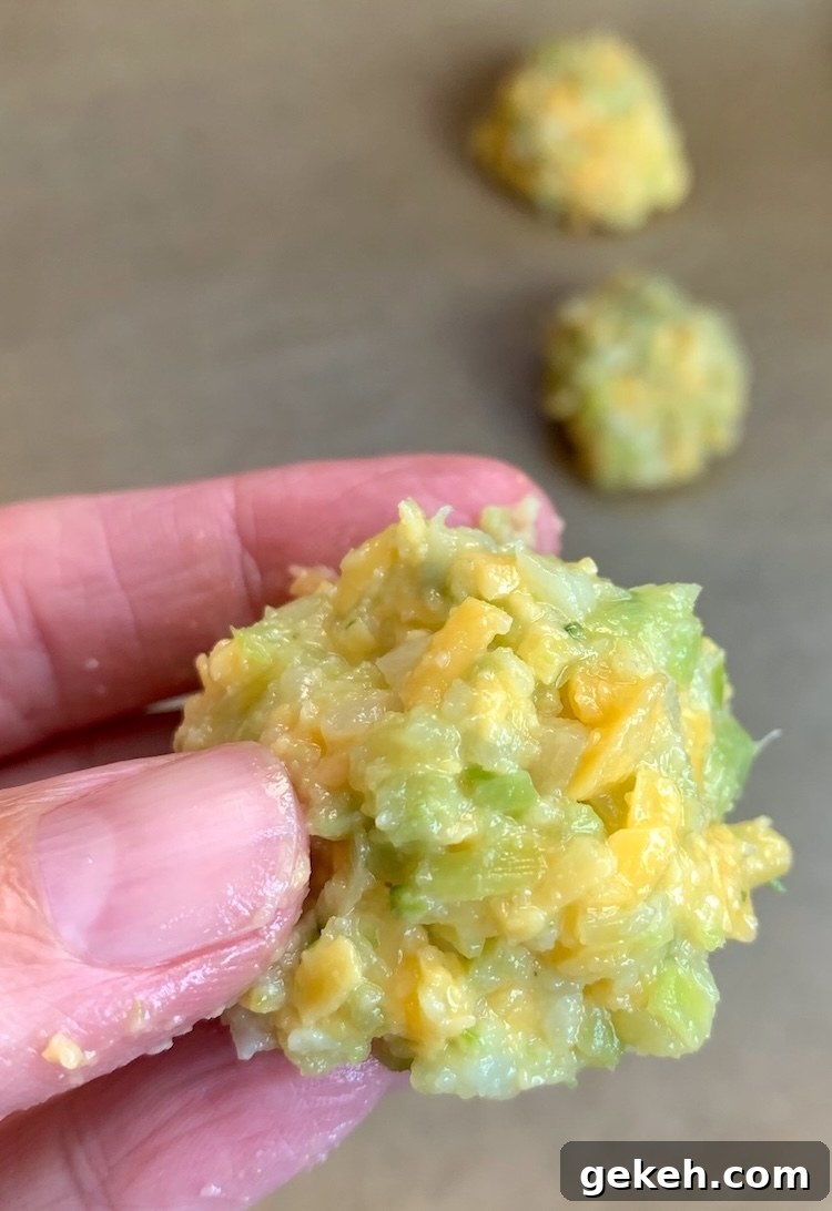 Step by step instructions of making healthy broccoli cheese bites in the oven. 