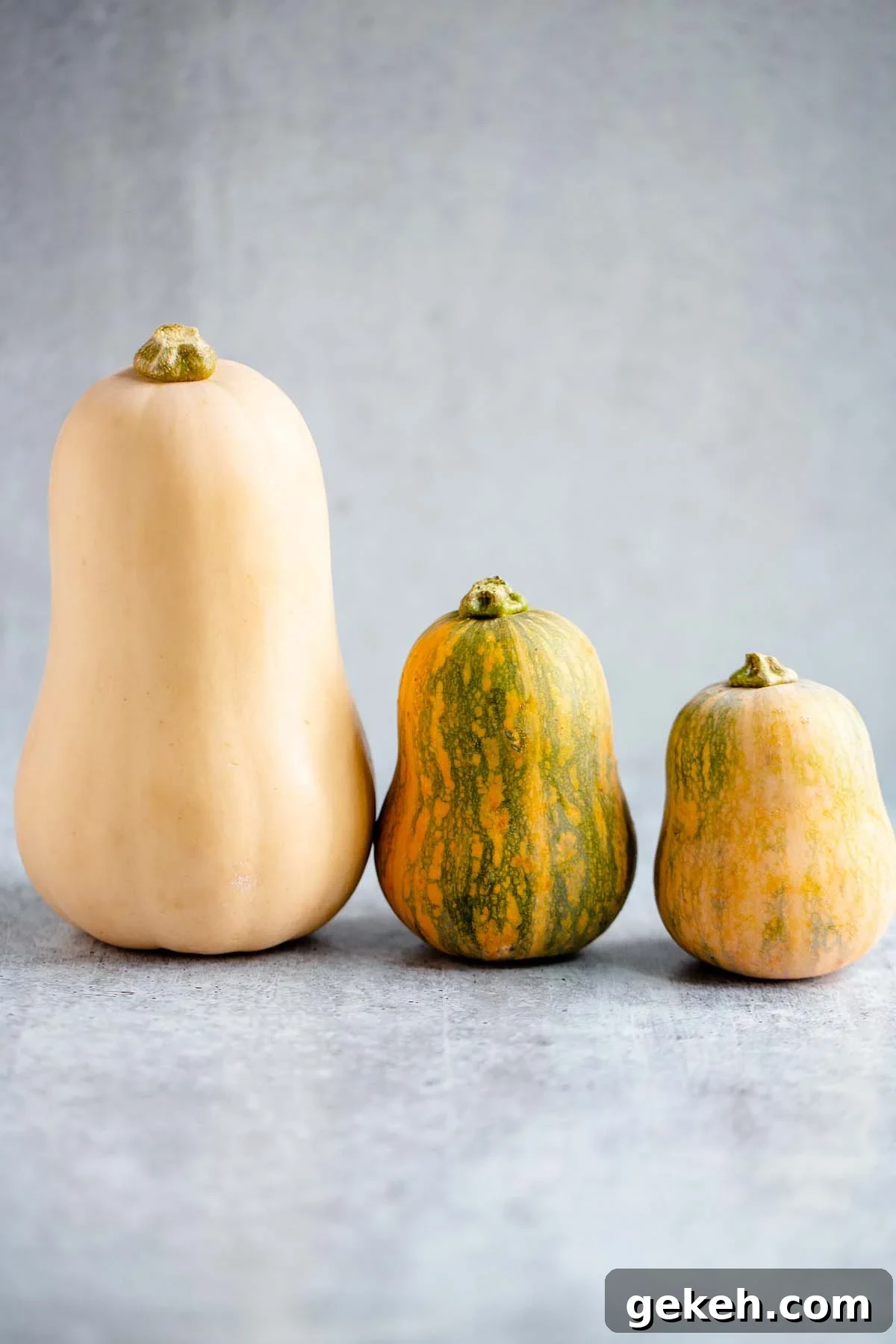 Butternut squash and honeynut squash.
