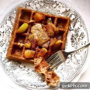 Gluten-Free Apple Cinnamon Waffles (Paleo-Friendly) 8 Paleo Apple Cinnamon Waffles (GF) | Perchance to Cook