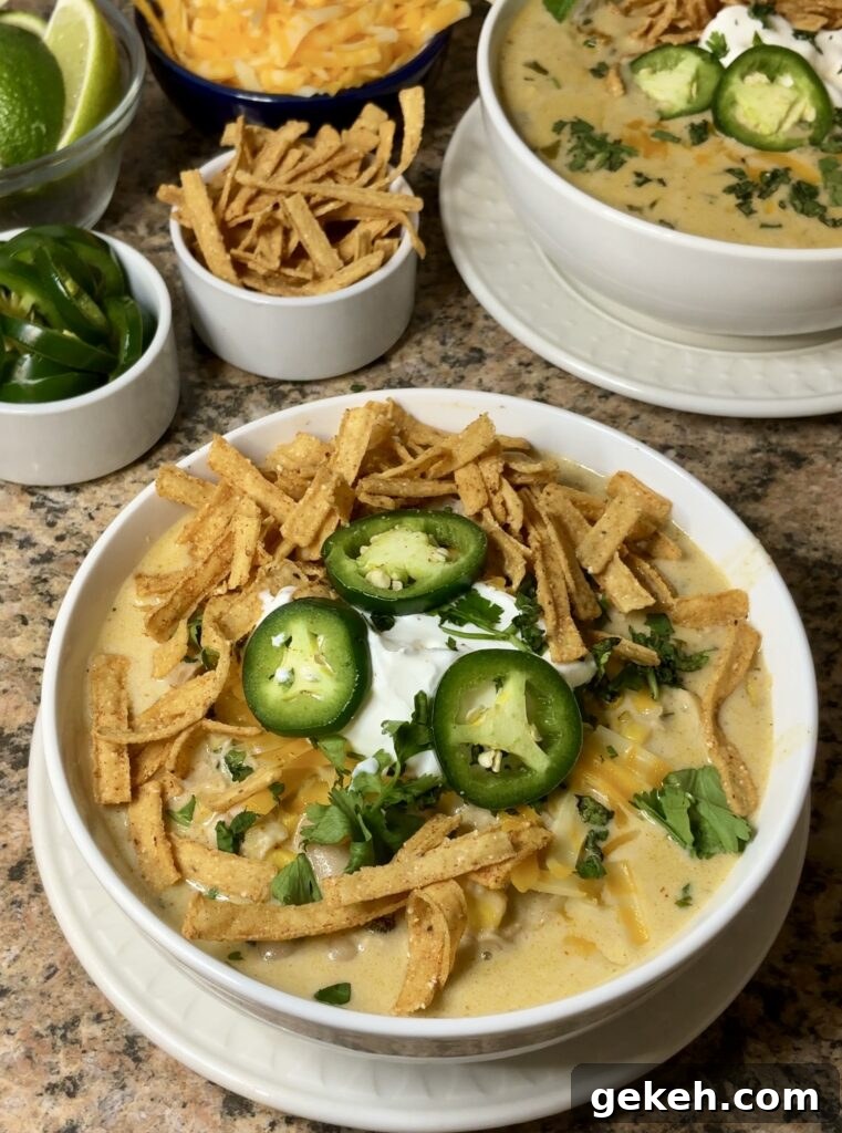 White Chicken Chili in the Crockpot