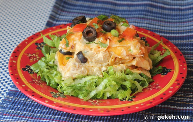 30 Minute Skillet Chicken Enchiladas
