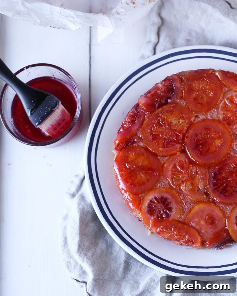 Blood Orange Upside-Down Cake Recipe for Perfect Citrus Flavor 4 blood orange upside down cake glazed
