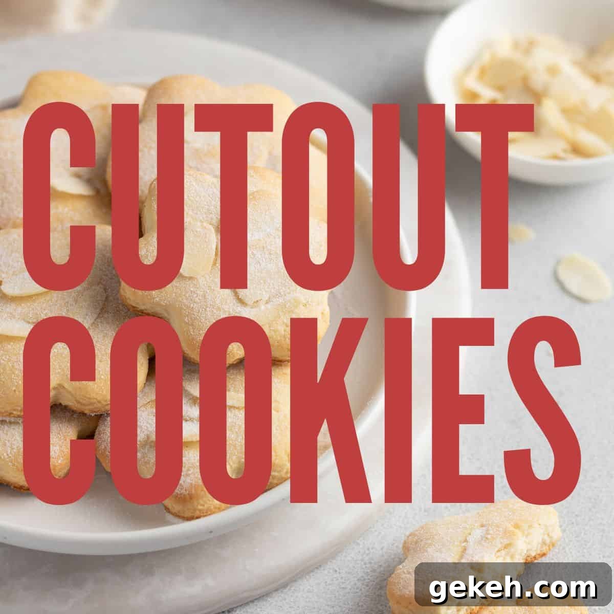 Cut out cookies on a serving plate.