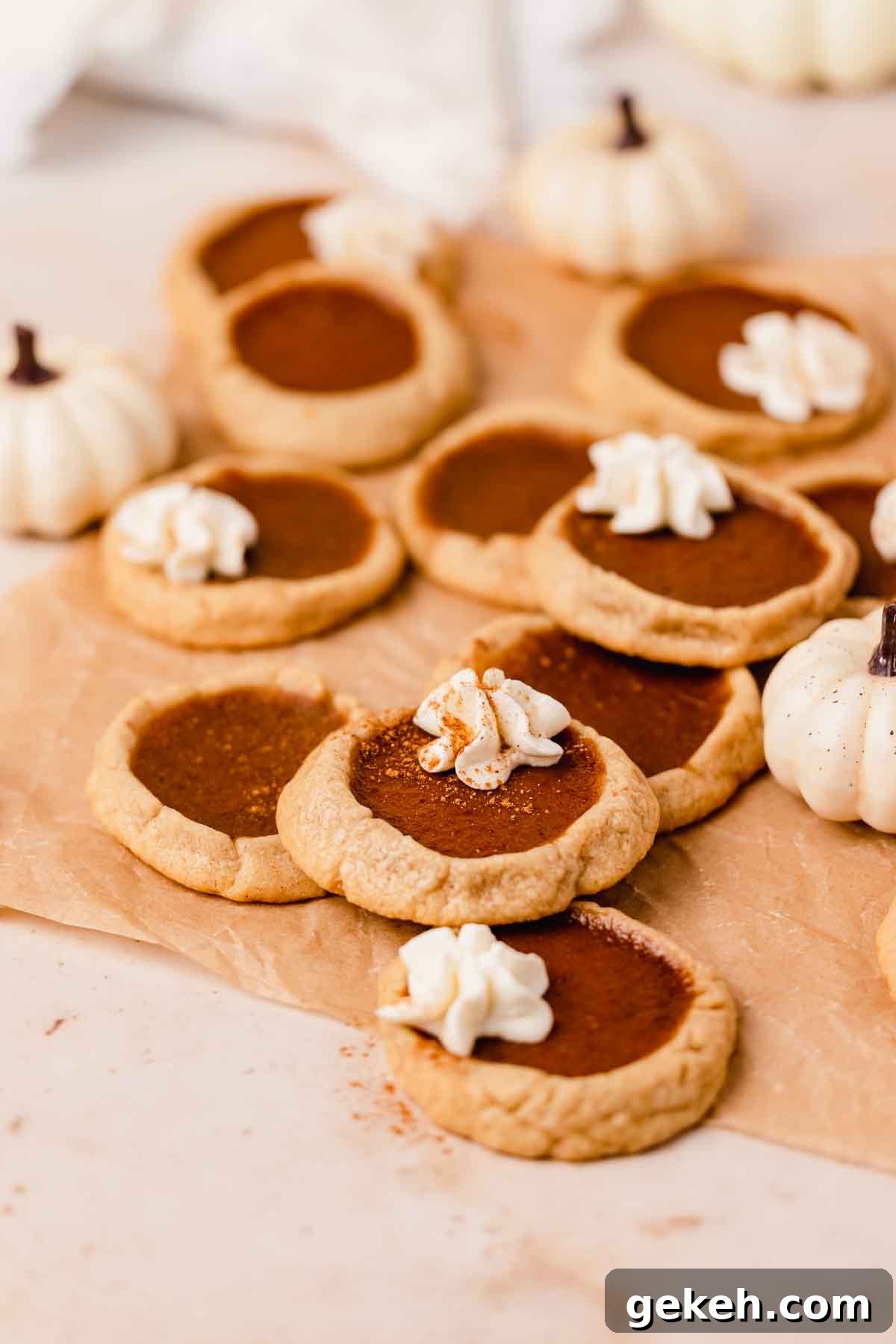 Pumpkin Pie Cookie Recipe: Soft Spiced Cookies with Cream Cheese Glaze 13 baked pumpkin pie cookies