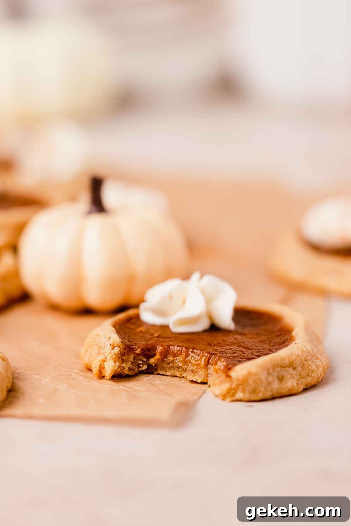Pumpkin Pie Cookie Recipe: Soft Spiced Cookies with Cream Cheese Glaze 14 closeup bite