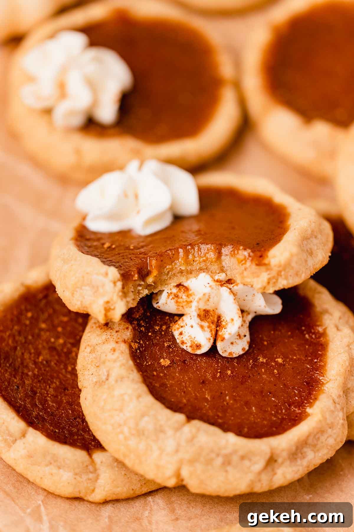 Pumpkin Pie Cookie Recipe: Soft Spiced Cookies with Cream Cheese Glaze 3 pumpkin pie cookie closeup