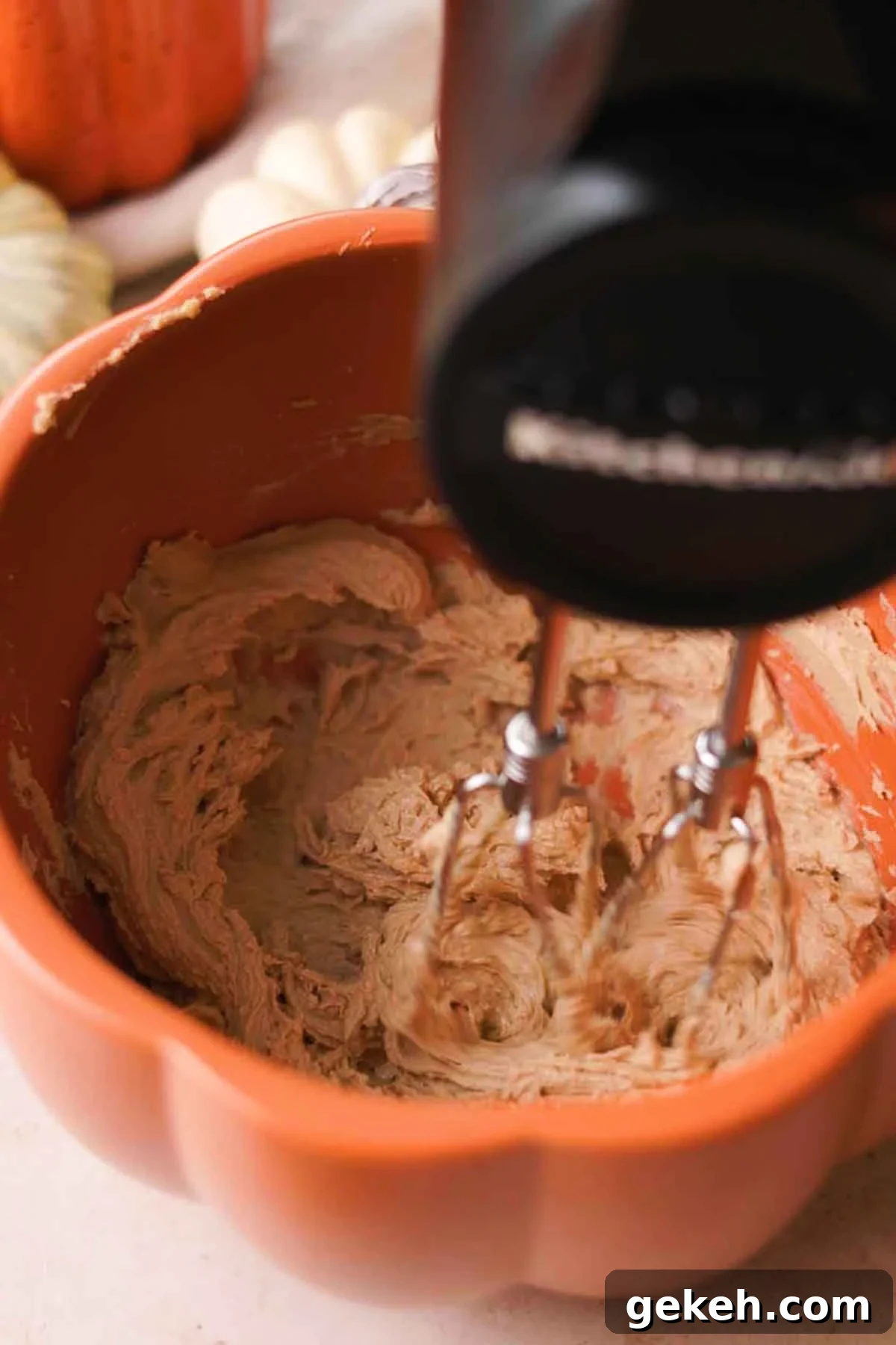 Pumpkin Pie Cookie Recipe: Soft Spiced Cookies with Cream Cheese Glaze 5 mixing cookie dough