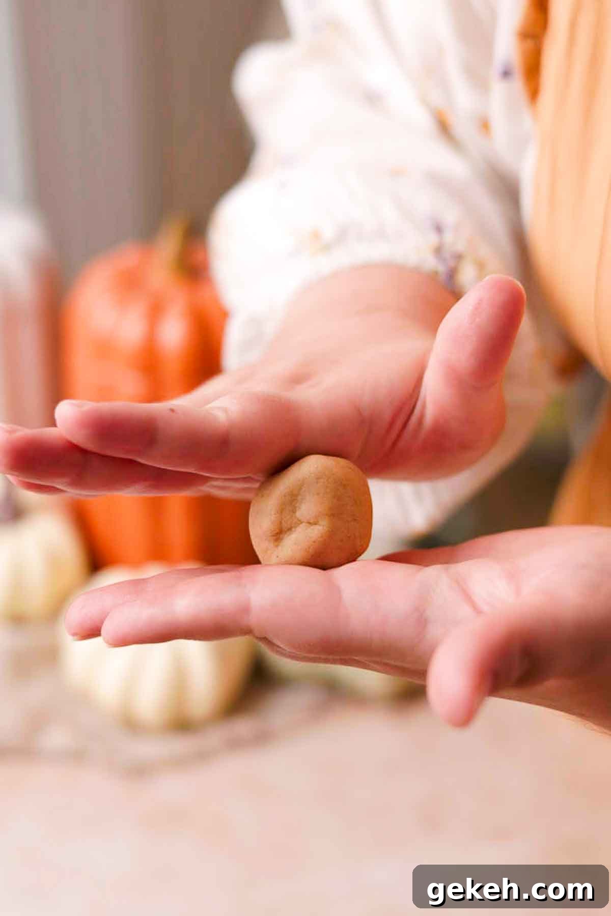 Pumpkin Pie Cookie Recipe: Soft Spiced Cookies with Cream Cheese Glaze 7 forming cookie shells