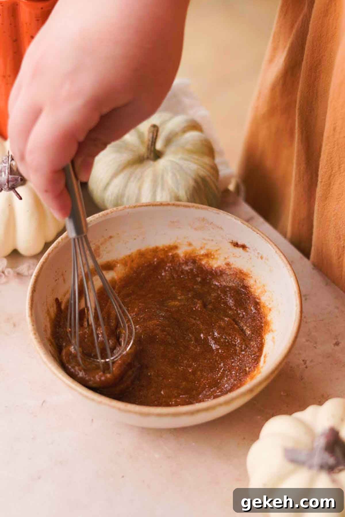 Pumpkin Pie Cookie Recipe: Soft Spiced Cookies with Cream Cheese Glaze 9 mixing pumpkin filling