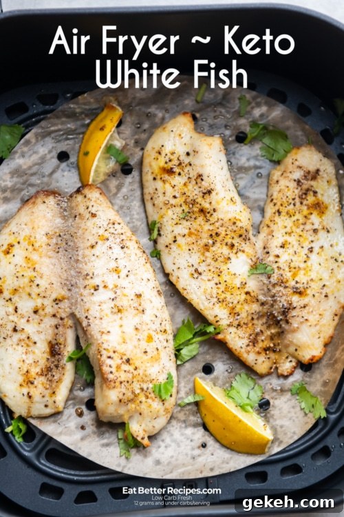 low carb fish air fryer recipe air fryer keto white fish on parchment