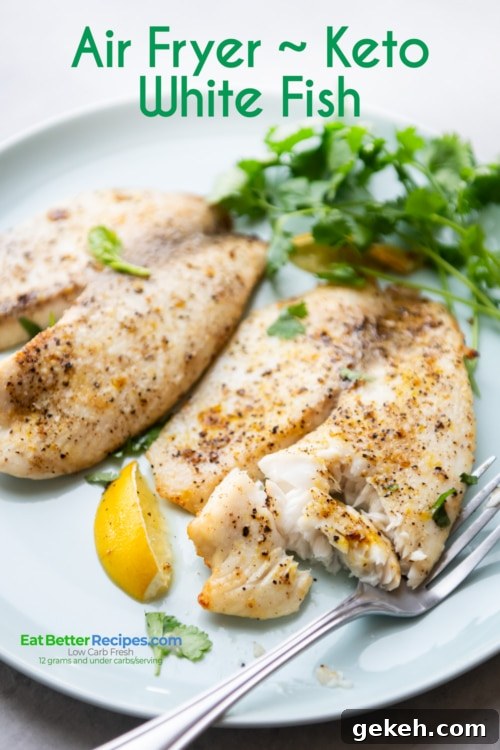 air frying healthy fish keto flaked air fryer keto white fish on plate