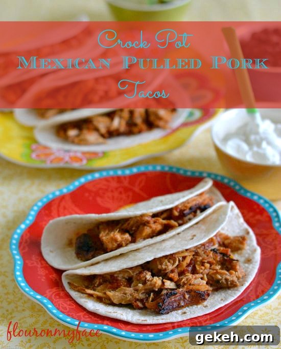 Slow-Cooker Mexican Pulled Pork Tacos You'll Make Tonight 2 crock pot Mexican Pulled Pork Tacos, crock pot recipes, crock pot pulled pork, Smithfield, pork crock pot recipes