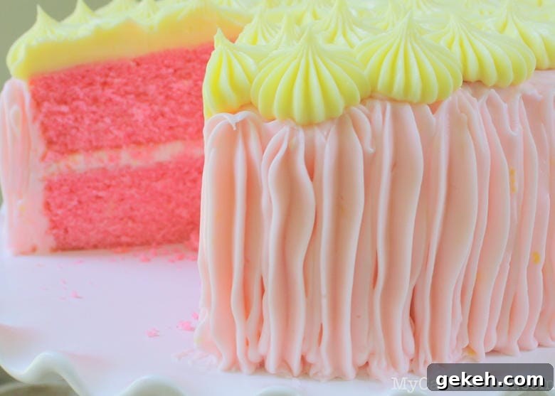 Amazingly Moist and Delicious! Pink Lemonade Cake from Scratch.