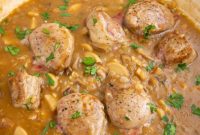 Seared Pork Tenderloin with Creamy Mushroom Sauce