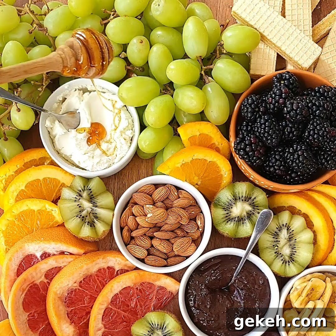 fruit charcuterie board step 4