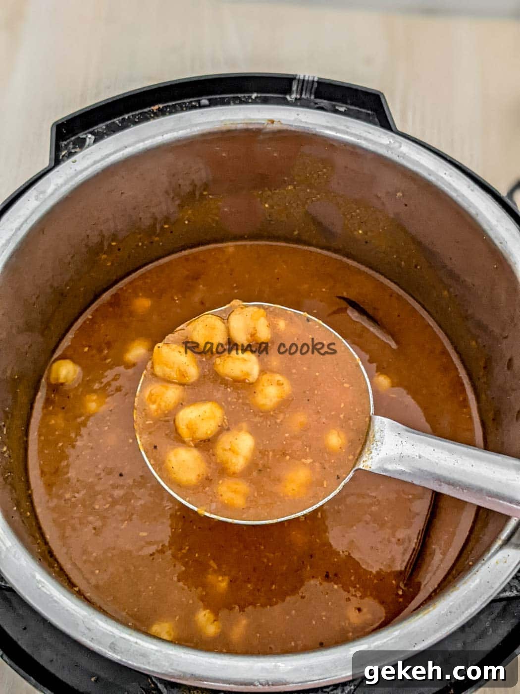 Instant Pot Punjabi Chole (Authentic Chana Masala Recipe) 12 Chana masala in instant pot after cooking.