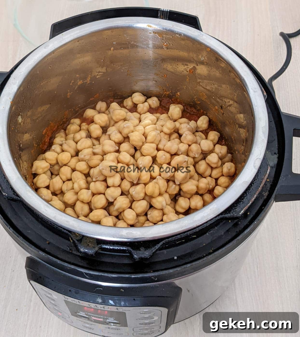 Instant Pot Punjabi Chole (Authentic Chana Masala Recipe) 9 Soaked and drained chole or chickpeas added to the masala base.