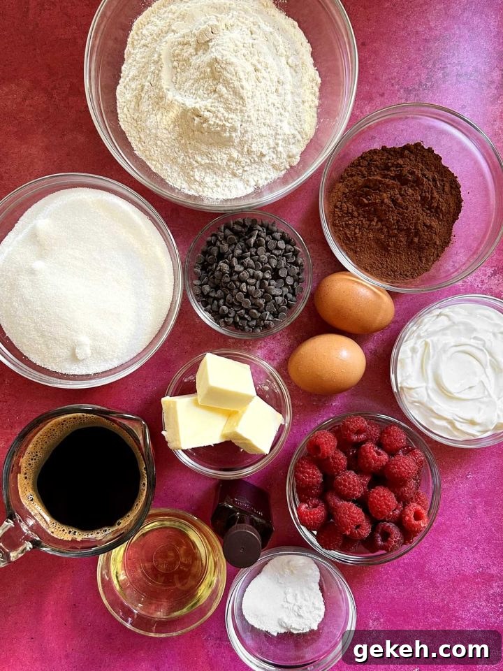 dark chocolate raspberry cake ingredients