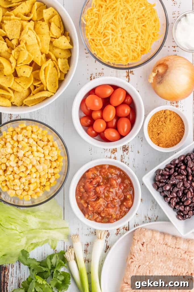 Cheesy Taco Casserole Recipe for Weeknight Dinners 3 ingredients to make taco casserole