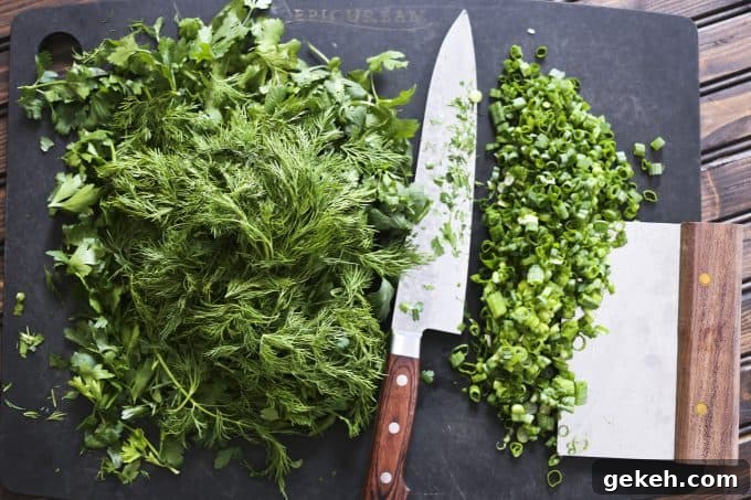 Kookoo Sabzi (Persian Herb Frittata): Flavorful Kookoo Recipe 4 All the herbs for Persian Herb Frittata a.k.a. Kookoo Sabzi from foodiewithfamily.com