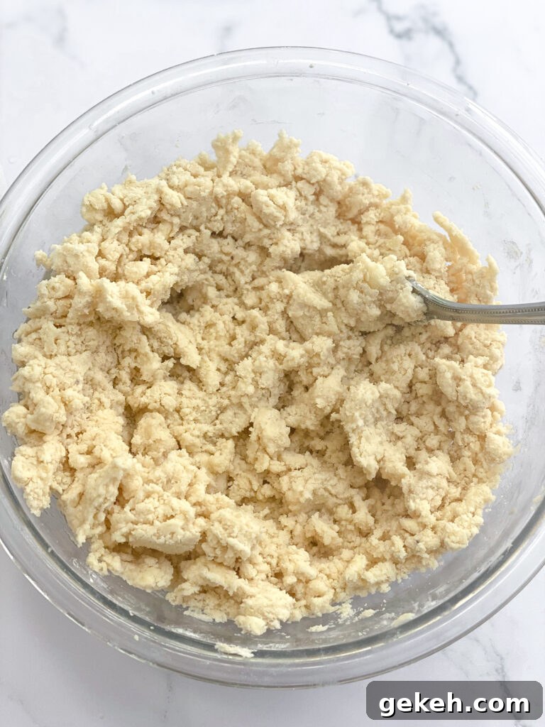 How to Make a Flaky Pie Crust Every Time 10 mixing dough with fork