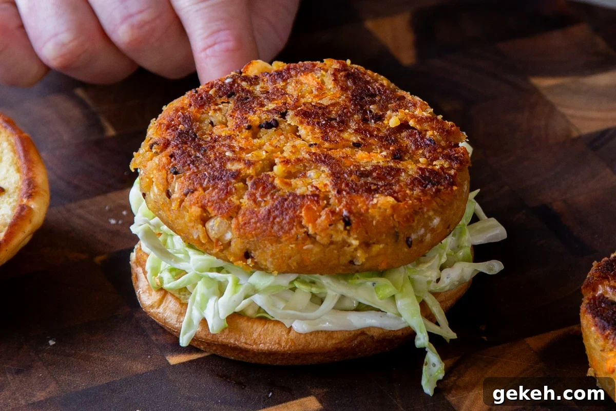 Peanut, Carrot & White Bean Veggie Burgers Recipe 14 img 16846 14