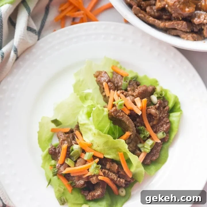 Instant Pot Asian Steak Lettuce Wraps