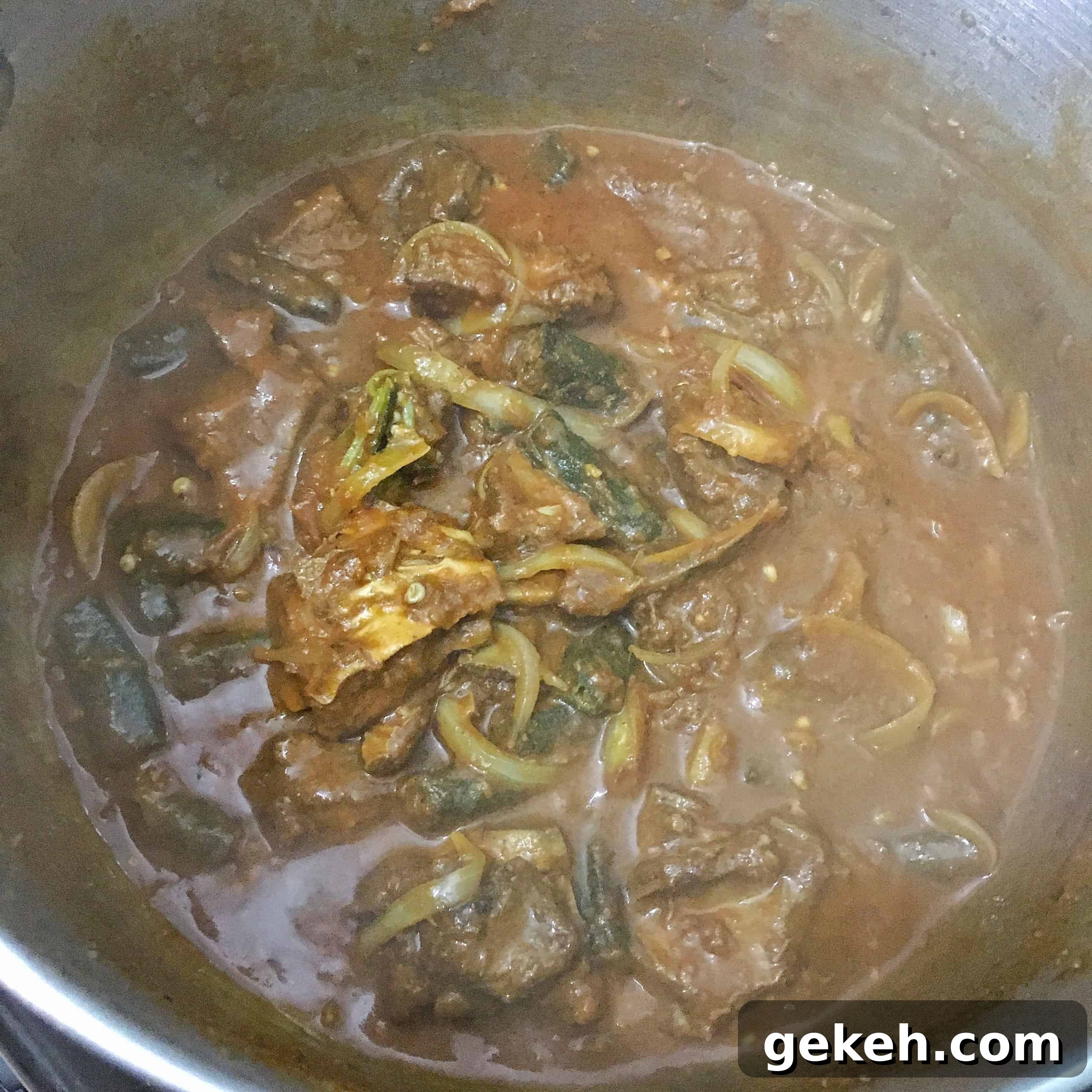 Bhindi Gosht: Spiced Lamb and Okra Curry Recipe 11 Bhindi Gosht Recipe - Okra with Lamb / Mutton Curry